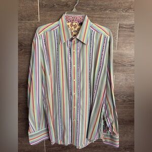 Robert Graham Multicolor Striped Men's Shirt